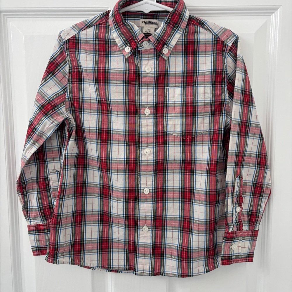 Crewcuts by j.Crew Plaid Fall Button Down Pocket•Cabincore•dressy•Boys 4-5 years